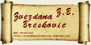 Zvezdana Brešković vizit kartica